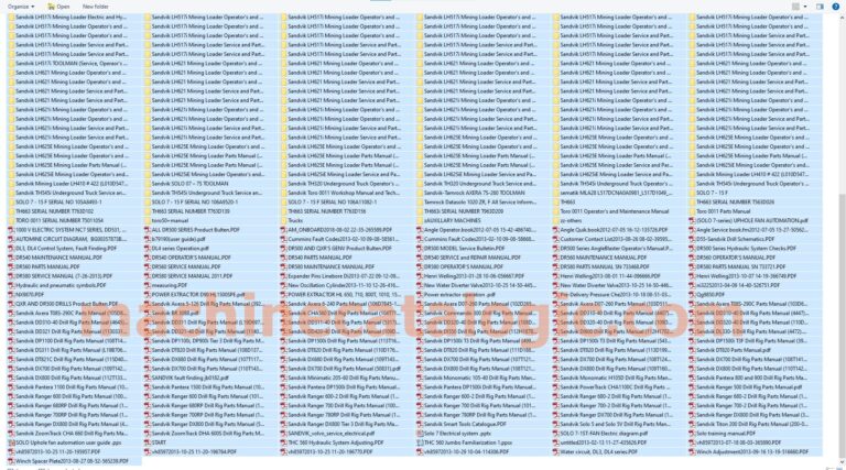 Sandvik Full service Manual Parts Manual