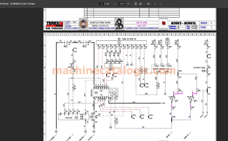 Terex Cranes schematic diagrams