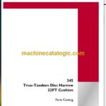 Case 345 True-Tandem Disc Harrow 22FT Cushion Parts Catalog
