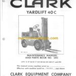 Clark Yardlift 40C Forklift Parts Manual (28C)