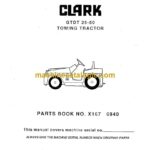 Clark GTDT 25-50 Towing Tractor Parts Manual (X167)