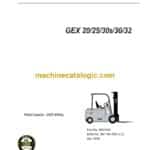 Clark GEX20, GEX25, GEX30s, GEX30, GEX32 Forklift Service Manual (SM765)