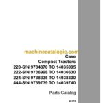 Case Compact Tractors Parts Catalog