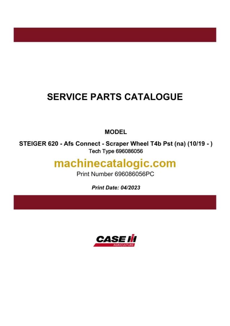 Case Steiger 620 AFS Tier 4B Connect Scraper Wheel Service Parts Catalogue