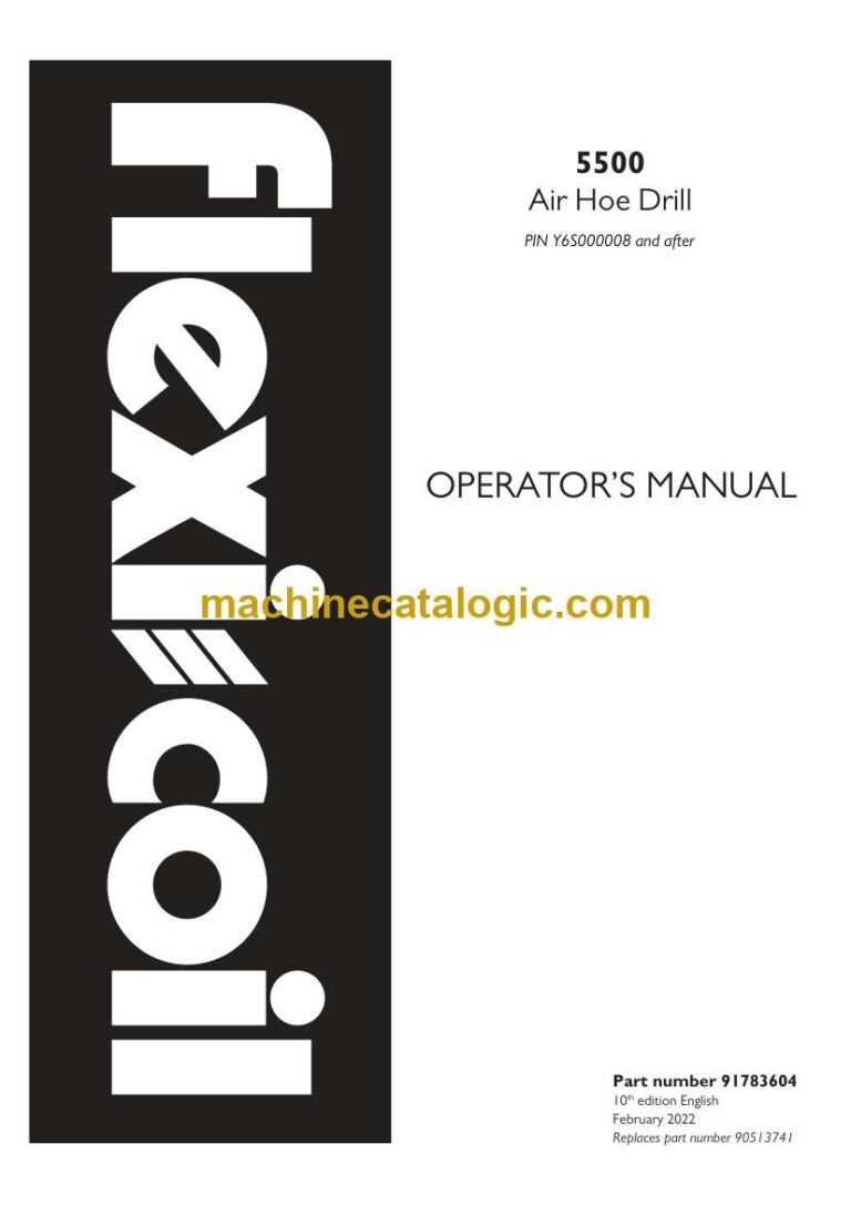Flexicoil 5500 Air Hoe Drill Operator Manual