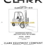 Clark Clarklift CFY40B Forklift Parts Manual (GX108A1)