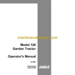 Case Model 120 Garden Tractor Operator Manual