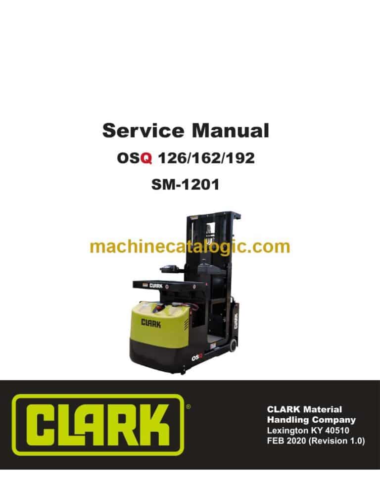 Clark QSQ126, QSQ162, QSQ192 Service Manual (SM1201)
