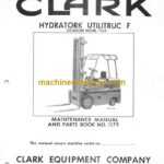 Clark Hydratork Utilitruc F Parts Manual (No. 117F)