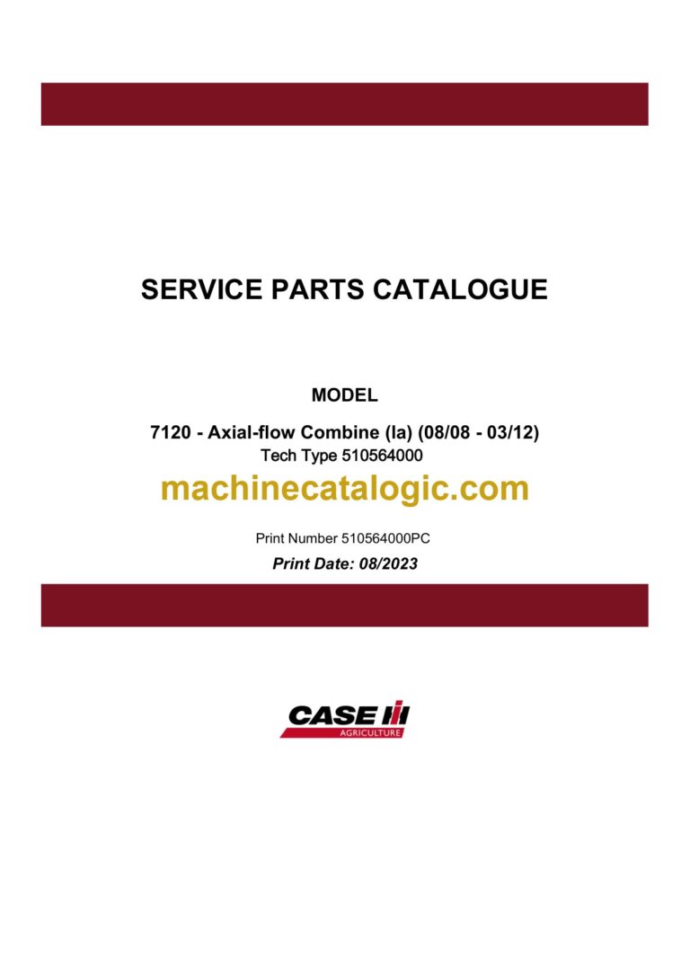 Case 7120 Axial-Flow Combine Service Parts Catalogue