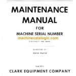 Clark Clarktor 21 CT21-1-RL-7 and Above Towing Tractor Maintenance Manual (107-1)