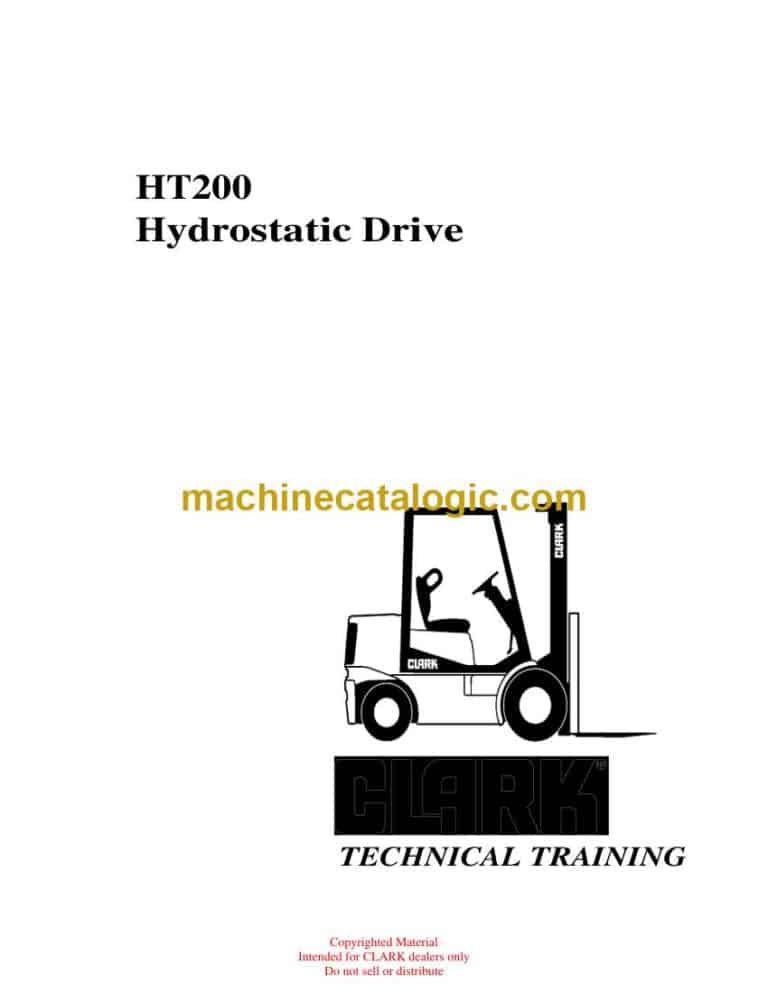 Clark HT200 Hydrostatic Drive Technical Training (HT200)
