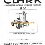 Clark IT60 Forklift Parts Manual (X122A)
