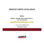 Case 3020-20 Flexible Grain Header Service Parts Catalogue