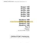 Case Steiger 350, 400, 450, 500, 550, 600 and Quadtrac 450, 500, 550,600 Tier 4 Tractor Operator Manual