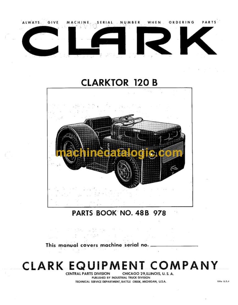 Clark Clarktor 120B Parts Manual (48B)