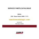 Case 2162 Draper Header Service Parts Catalogue (84466042PC)