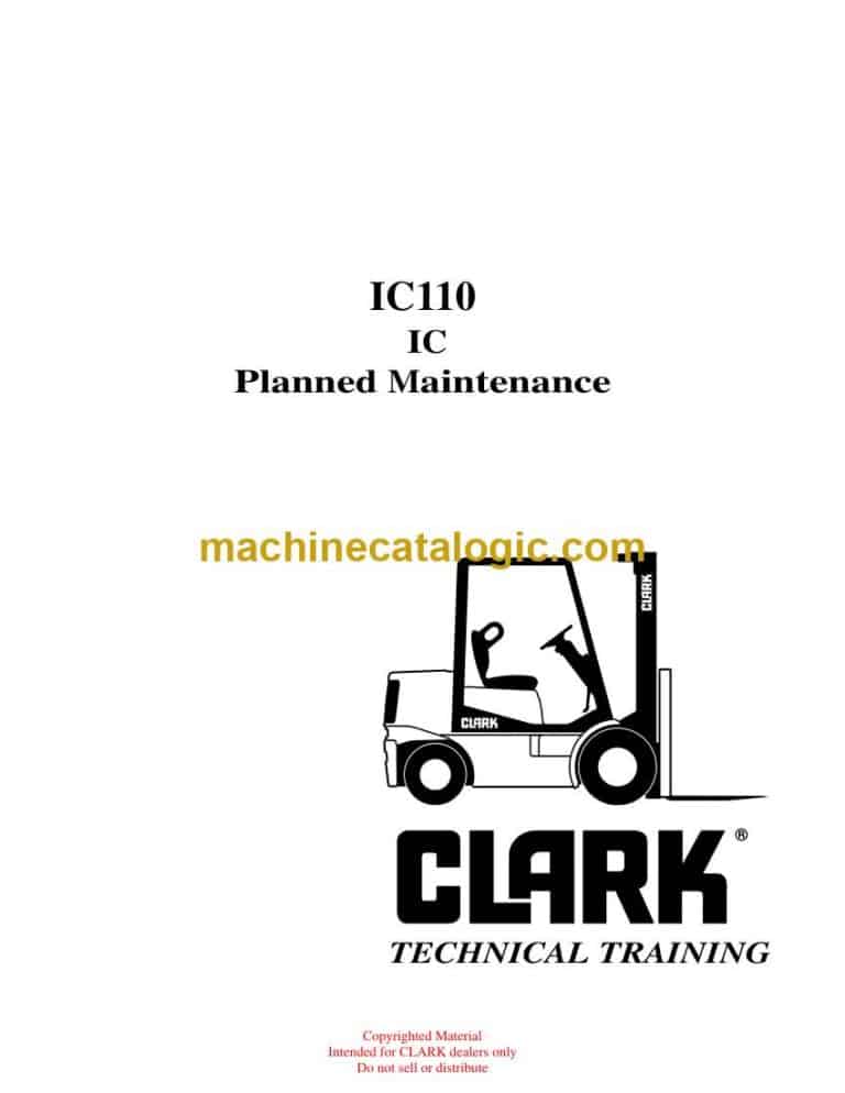 Clark IC110 IC Planned Maintenance Technical Training (IC110)