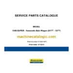 New Holland 1049 Super Automatic Bale Wagon Service Parts Catalogue