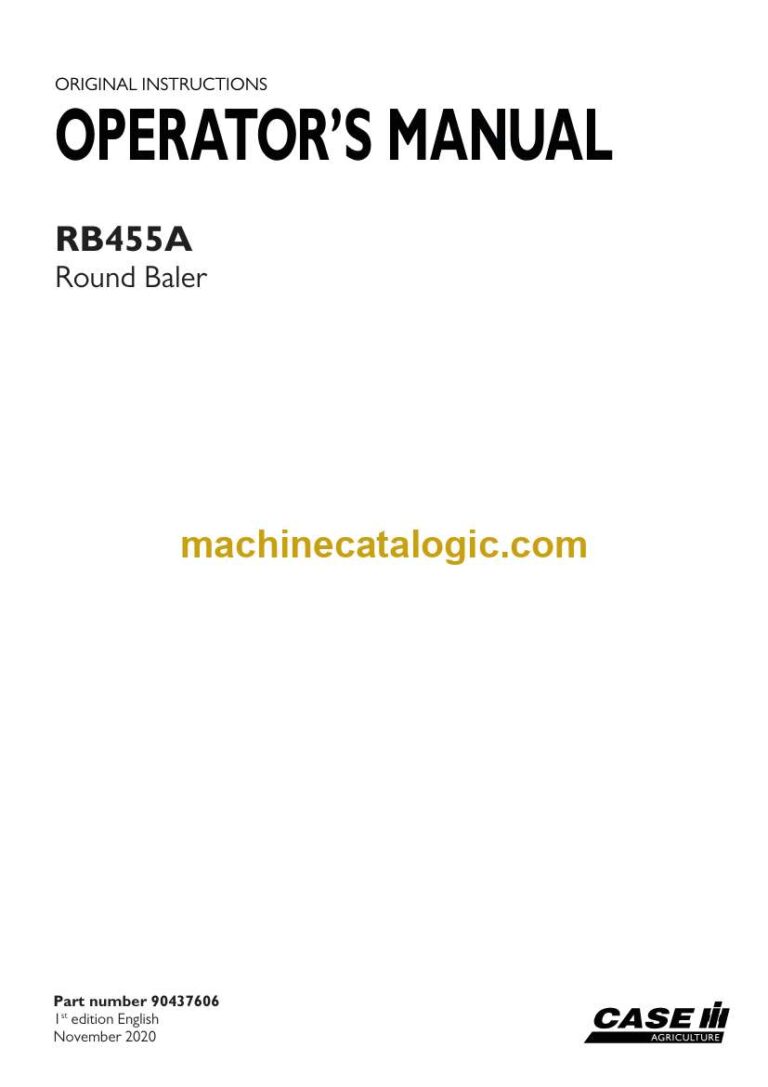 Case RB455A Round Baler Operator Manual