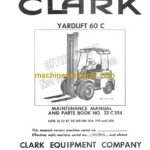 Clark Yardlift 60C Forklift Parts Manual (32C)