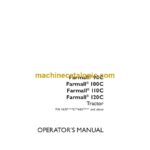 Case Farmall 90C, 100C, 110C, 120C Tractor Operator Manual