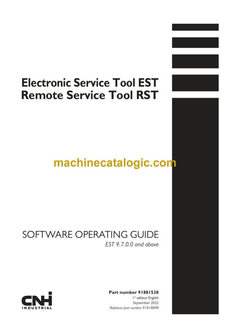 CNH Electronic Service Tool EST, Remote Service Tool RST Software Operating Guide