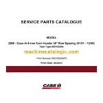 Case 2208 8-row Corn Header 30'' Row Spacing Service Parts Catalogue