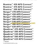 Case Rowtrac 420, 470, 500 AFS Connect, Steiger 370, 420, 470, 500, 540, 580, 620 AFS Connect, Quadtrac 470, 500, 540, 580, 620 AFS Connect Tractor Operators Manual