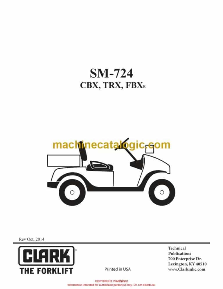 Clark CBX, TRX, FBX Low Tractor Service Manual (SM724)