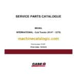 Case International Cub Tractor Service Parts Catalogue