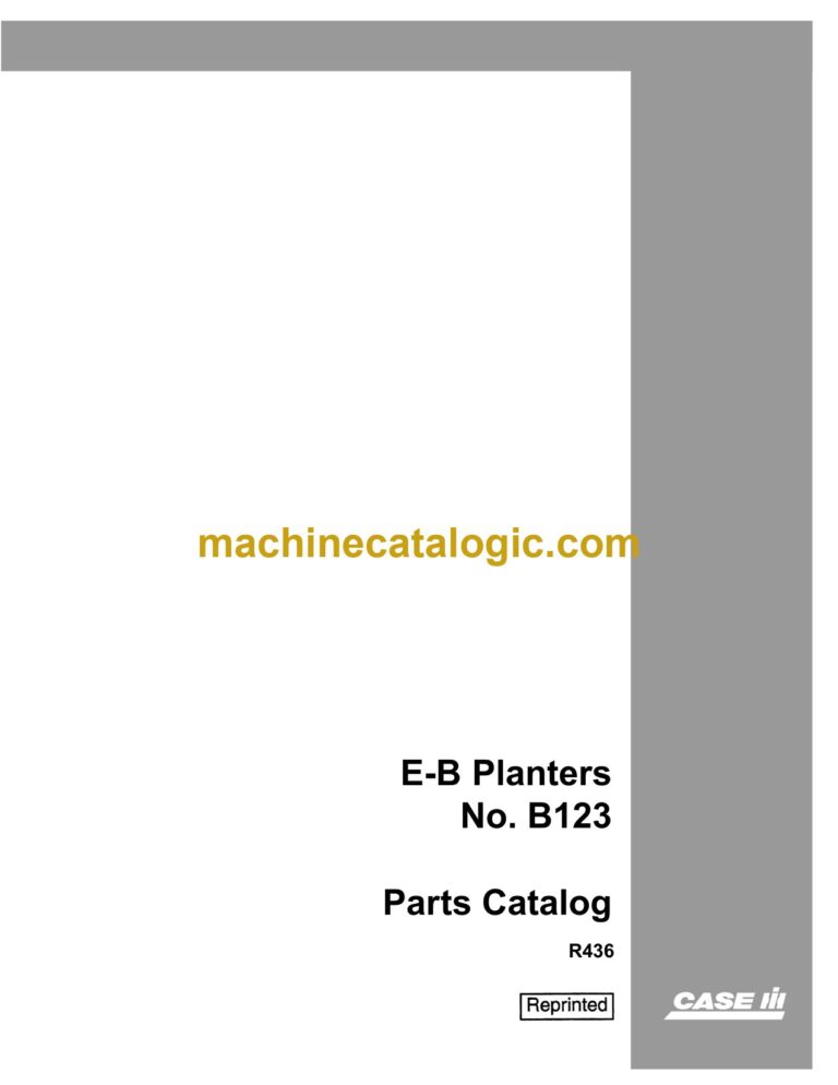 Case E-B Planters No. B123 Parts Catalog