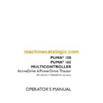 Case Puma 150, 165 Multicontroller ActiveDrive 6 PowerDrive Tractor Operator Manual