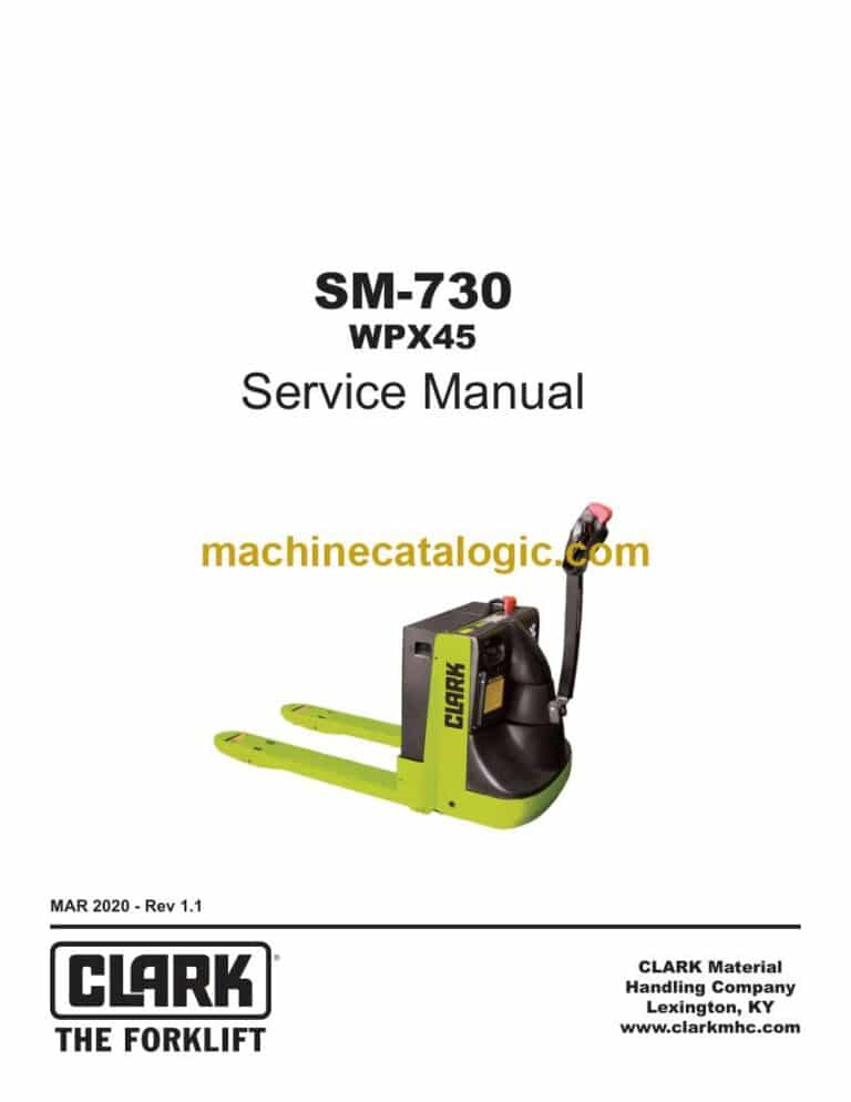 Clark WPX45 Pallet Truck Service Manual (SM730)