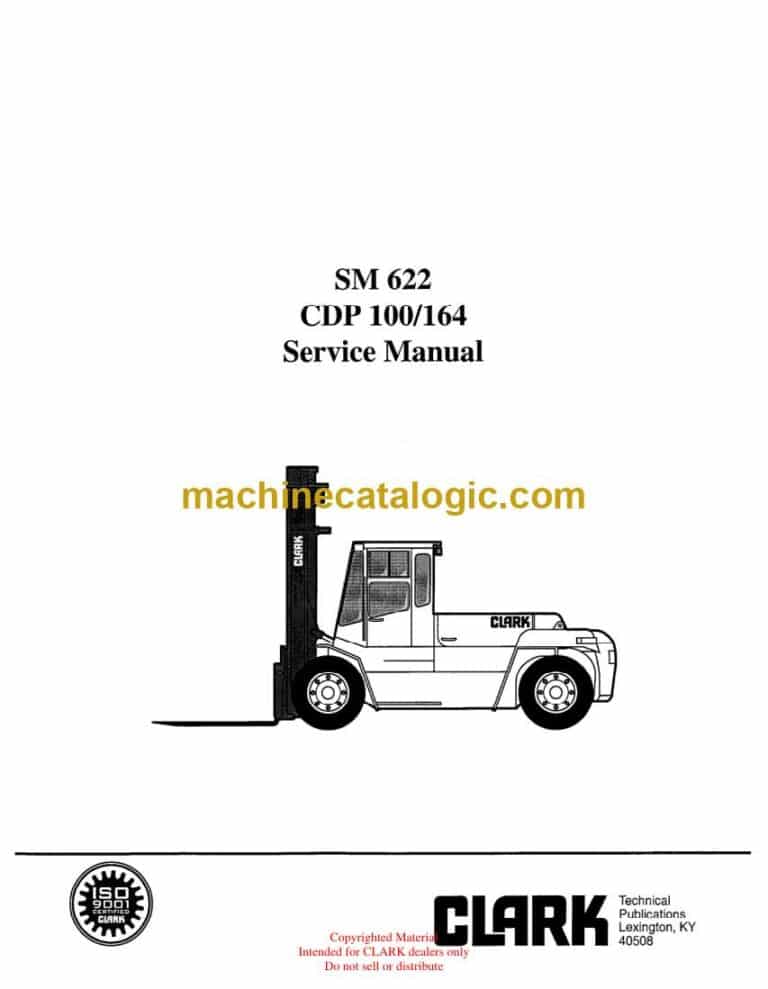 Clark CDP100, CDP164 Forklift Service Manual (SM622)