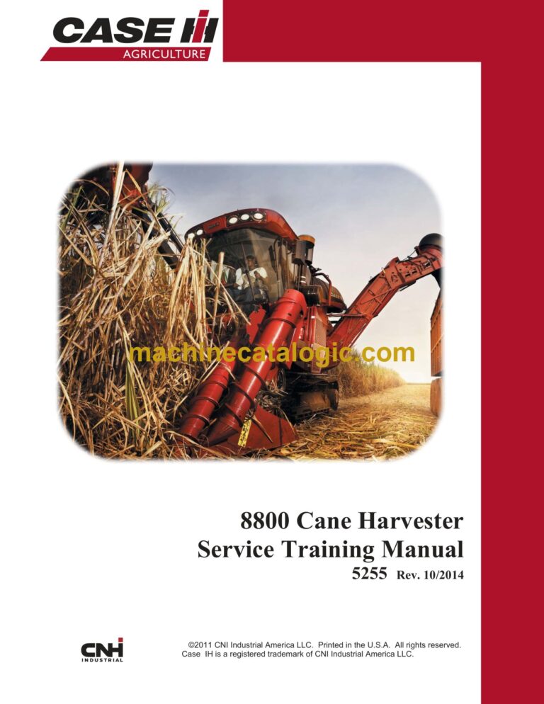 Case 8800 Cane Harvester Service Training Manual