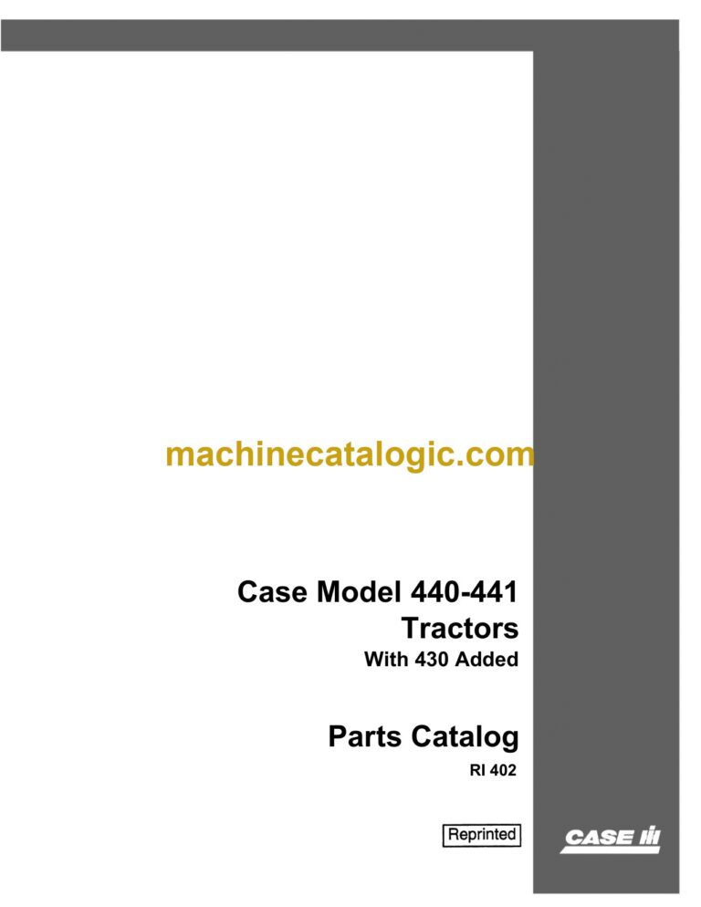 Case 4401-441 Tractors With 430 Added Parts Catalog