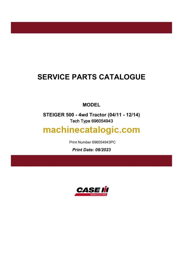 Case Steiger 500 4wd Tractor Service Parts Catalogue