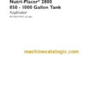 Case Nutri-Placer 2800, 850-1000 Gallon Tank Applicator Operator Manual