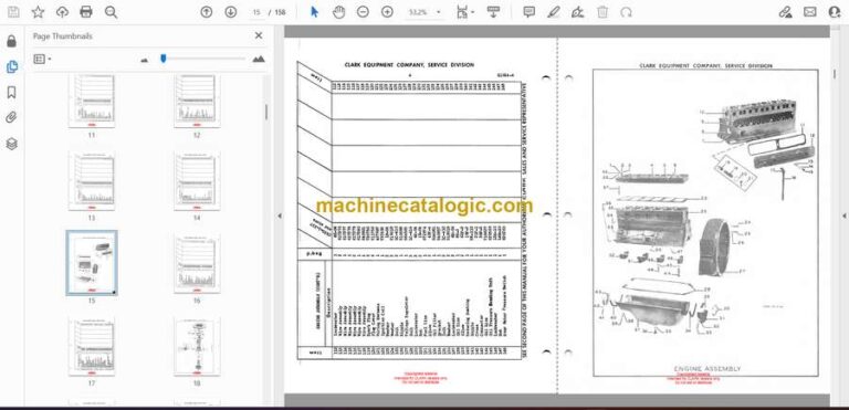 Clark Clarklift Ranger 60 Forklift Parts Manual (X103A)