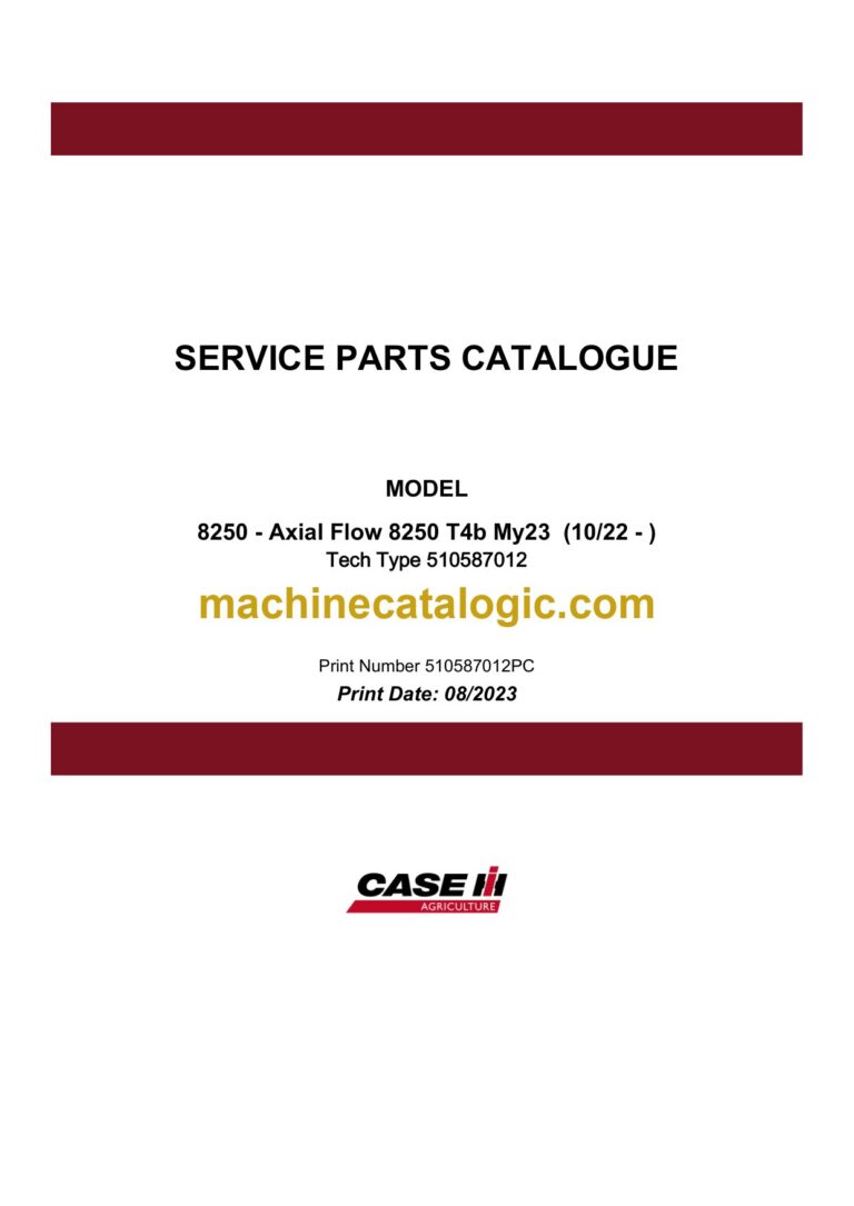Case 8250 T4b My23 Axial Flow Service Parts Catalogue
