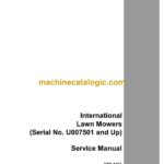 Case Lawn Mowers Serial No. U007501 and Up Service Manual