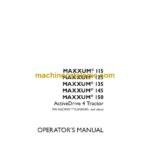 Case Maxxum 115, 125, 135, 145, 150 ActiveDrive 4 Tractor Operator Manual