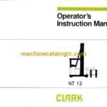 Clark NT12 Forklift Operators Manual (OI-531)