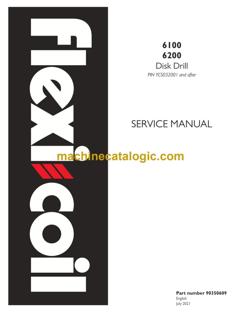 Flexicoil 6100, 6200 Disk Drill Service Manual