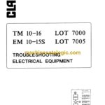 Clark TM10-16, EM10-15S Troubleshooting Electrical Equipment (SM5137)