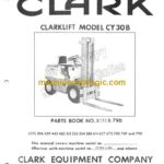 Clark Clarklift CY30B Parts Manual (X111B)