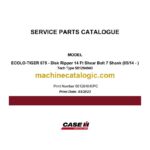 Case Ecolo-Tiger 875 Disk Ripper 14 Ft Shear Bolt 7 Shank Service Parts Catalogue
