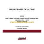 Case 2388 Axial-Flow Combine Tractor Service Parts Catalogue