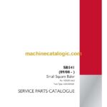 Case SB541 Small Square Baler Service Parts Catalogue